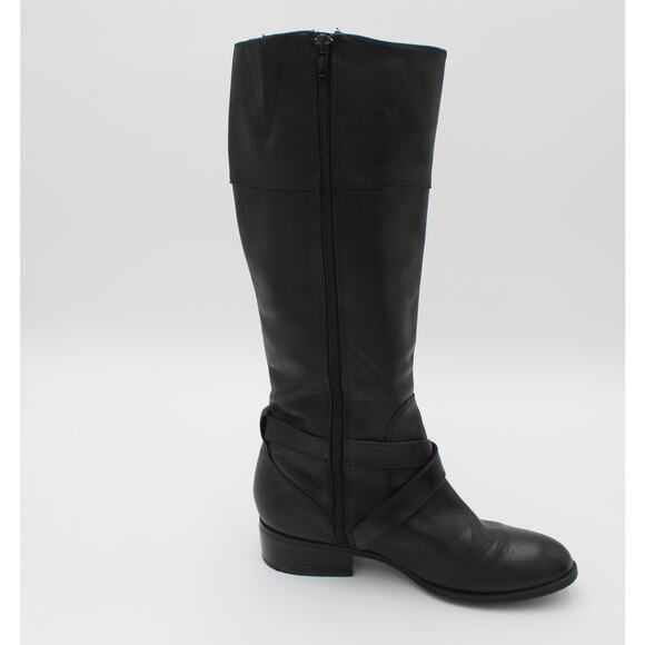 Ralph Lauren Riding Boots Womens 7 Black Leather Maryann Knee High Classic - Picture 9 of 13